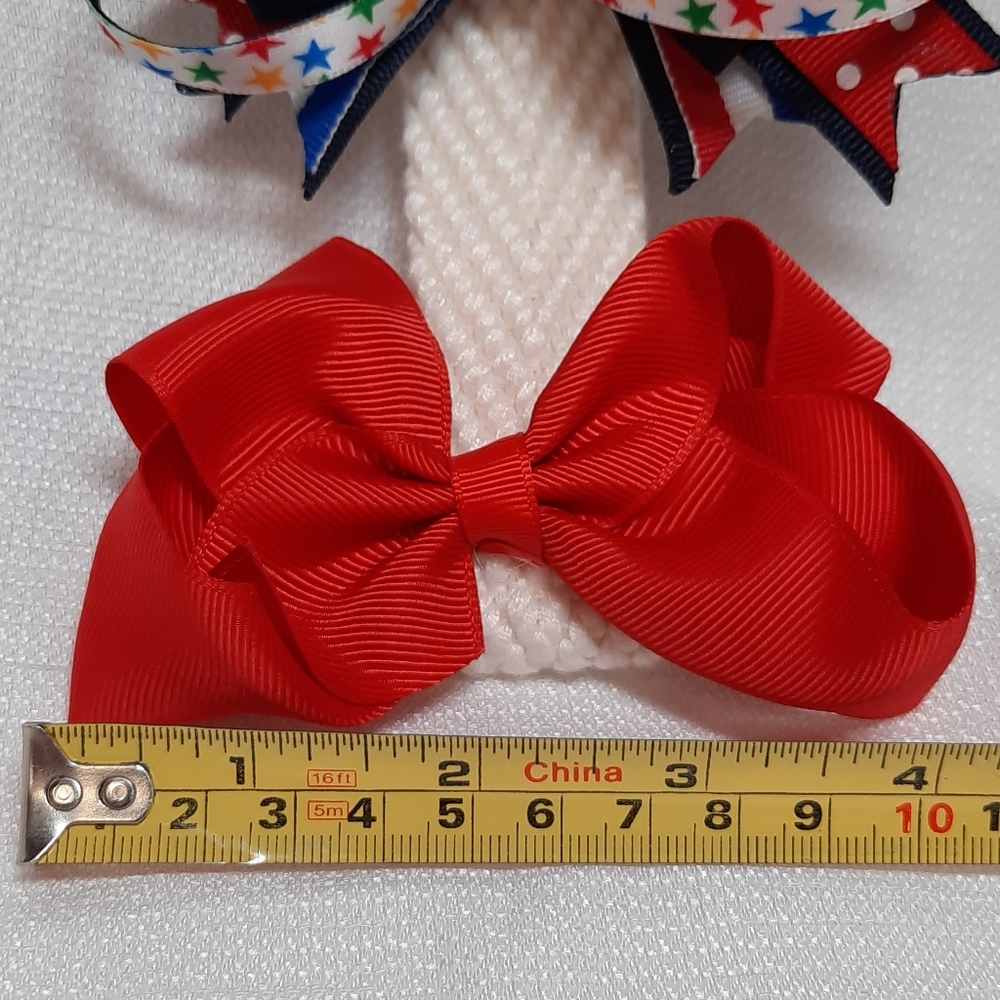 Ribbon Sculptured/Grosgrain Hair Bows☆Set of 3 - Picture 4 of 6